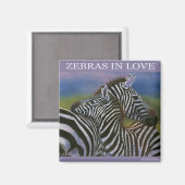 ZEBRAS IN LIEBE MAGNET (Vorderseite/Rückseite)