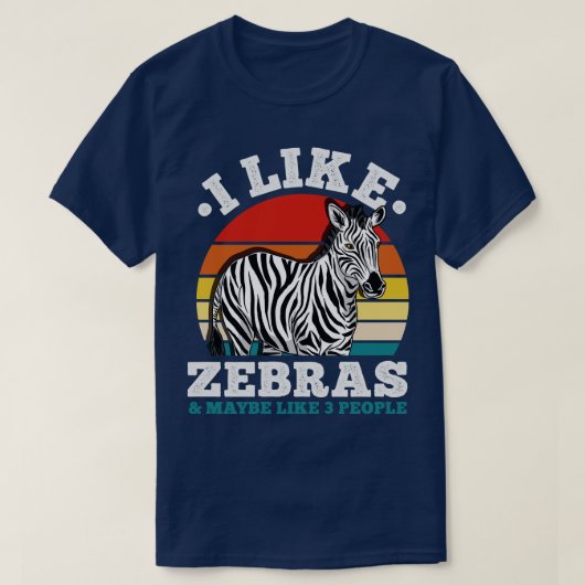 Zebras Introvert Retro T-Shirt (Design vorne)