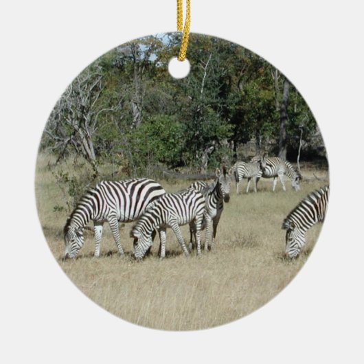 Zebras Keramik Ornament (Vorne)
