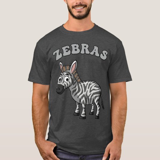 Zebras kid animal retro T-Shirt (Vorderseite)