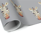 Zebras Kopfumgehungspapier Geschenkpapier (Rolleneckpunkt)