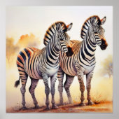 Zebras Kunst, Dichtung und Musik Poster (Vorne)