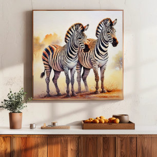 Zebras Kunst, Dichtung und Musik Poster