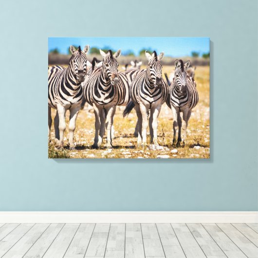 Zebras Leinwanddruck (Insitu (Holzboden))