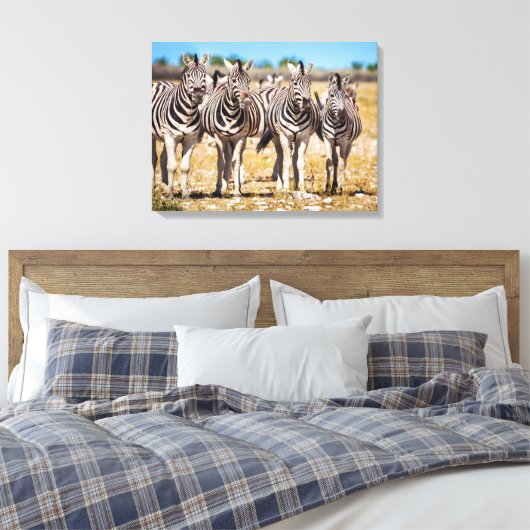 Zebras Leinwanddruck (Insitu (Schlafzimmer))