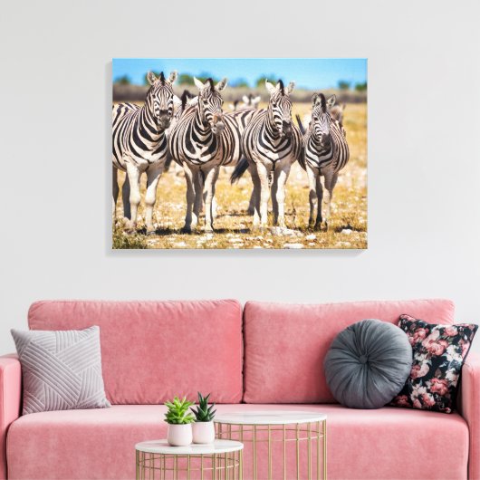 Zebras Leinwanddruck (Insitu (Wohnzimmer))