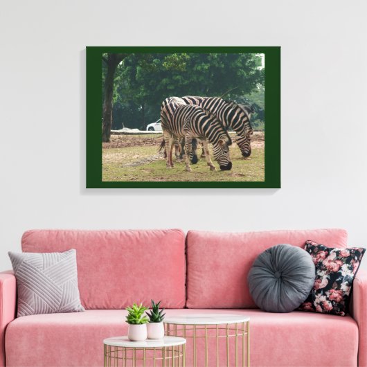 Zebras Leinwanddruck (Insitu (Wohnzimmer))