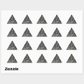 Zebras Liebe_ Dreieckiger Aufkleber (Blatt)