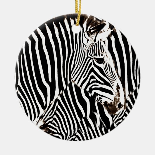 Zebras Liebe_ Keramikornament (Vorne)