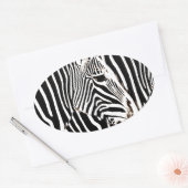 Zebras Liebe_ Ovaler Aufkleber (Umschlag)