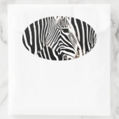 Zebras Liebe_ Ovaler Aufkleber (Tasche)