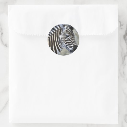Zebras Lovers Art Runder Aufkleber (Tasche)