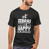Zebras macht mich glücklich - Funny zebra lover de T-Shirt (Vorderseite)