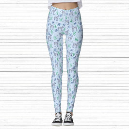Zebras mit Martinis Blue Fun Fitness Athletic Leggings