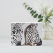 Zebras Mutter und Kind Postkarte (Stehend Vorderseite)
