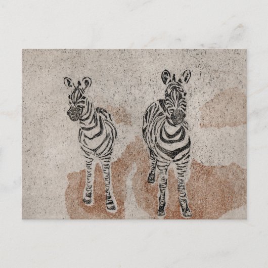 Zebras Postkarte (Vorderseite)