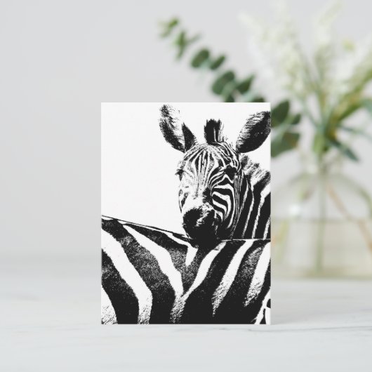 Zebras Postkarte (Stehend Vorderseite)