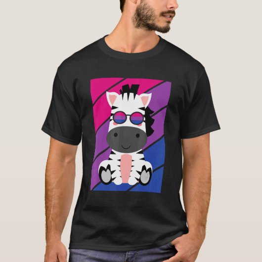Zebras Pride Bisexual Flag LGBTQ Proud Ally Pride  T-Shirt (Vorderseite)
