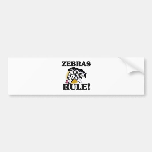 ZEBRAS Regel! Autoaufkleber (Vorne)