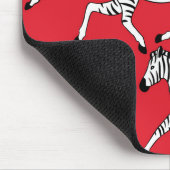 Zebras, rote Maus Pad Mousepad (Ecke)
