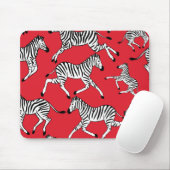 Zebras, rote Maus Pad Mousepad (Mit Mouse)