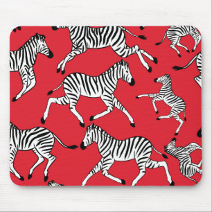 Zebras, Rotmousepad Mousepad