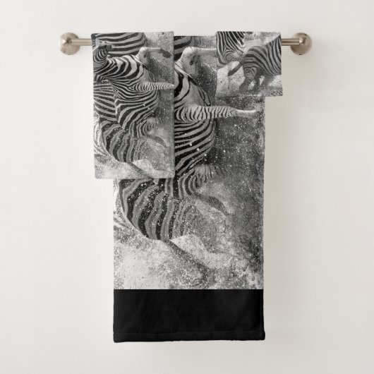 Zebras running badhandtuch set (Insitu)