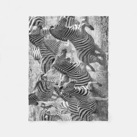 Zebras running fleecedecke (Vorderseite)