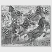 Zebras running geschenkpapier (Flach)