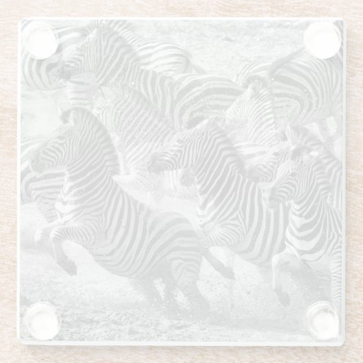 Zebras running glasuntersetzer (Rückseite)