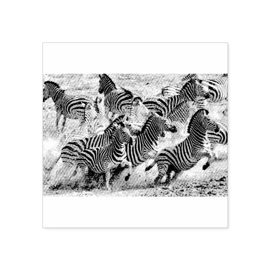 Zebras running gummistempel (Prägung)
