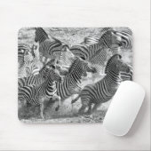 Zebras running mousepad (Mit Mouse)