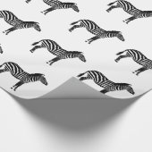 Zebras - Schwarz und Weiß Geschenkpapier (Ecke)