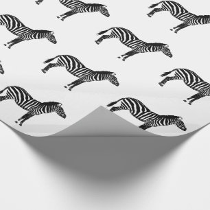 Zebras - Schwarz und Weiß Geschenkpapier