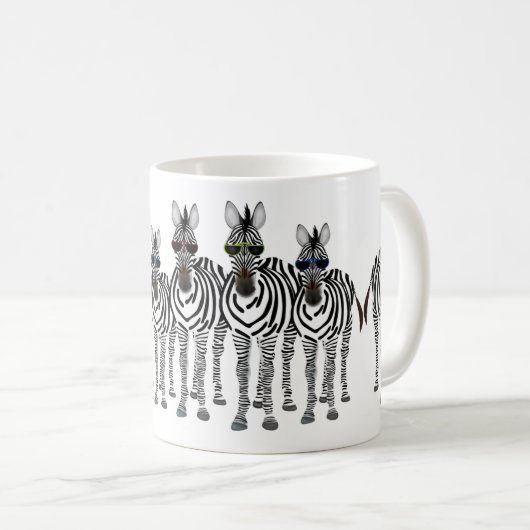 Zebras-Tasse Kaffeetasse (VorderseiteRechts)