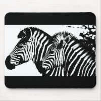 Zebras Tiere Schwarz-weißer Pop Art Trendy Templat