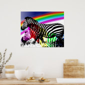 Zebras Traum wird wahr Poster (Küche)