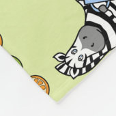 Zebras und Früchte Nahtloses Muster Fleecedecke (Ecke)