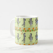 Zebras und Früchte Nahtloses Muster Kaffeetasse (Vorderseite Links)