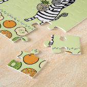 Zebras und Früchte Nahtloses Muster Puzzle (Seite)
