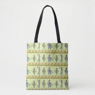 Zebras und Früchte Nahtloses Muster Tasche