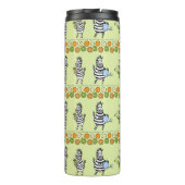 Zebras und Früchte Nahtloses Muster Thermosbecher (Rückseite)