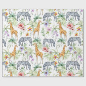 Zebras und Giraffen Oh meine Geschenkpapier (Flach)