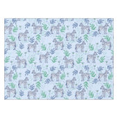 Zebras und Martinis Blue Tischdecke (Vorderseite (Horizontal))