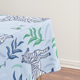 Zebras und Martinis Blue Tischdecke