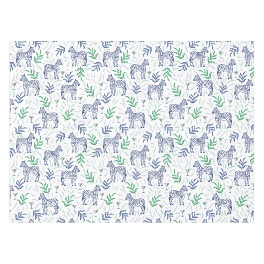 Zebras und Martinis White Tischdecke (Vorderseite (Horizontal))