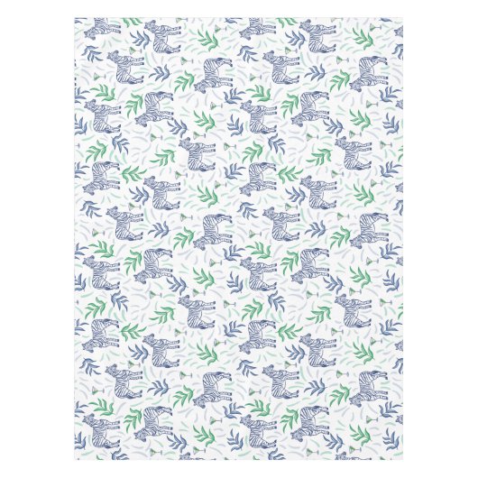 Zebras und Martinis White Tischdecke (Vorderseite)
