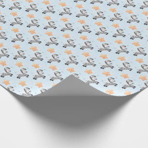 Zebras und Stars Umschlagpapier Geschenkpapier