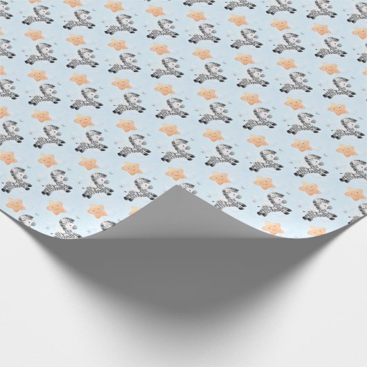 Zebras und Stars Umschlagpapier Geschenkpapier (Ecke)