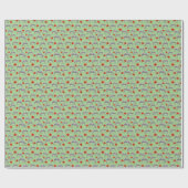 Zebras unter Hibiskus-Blume Geschenkpapier (Flach)